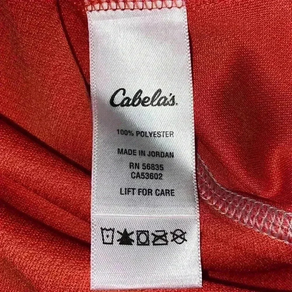 Cabela's Men's GUIDEWEAR 1/2 Zip Fishing LS Pullover M Red UPF50 Moisture‎ Wick - Picture 5 of 8